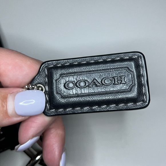 Black Coach shoulder bag purse with short and long straps. - Picture 4 of 5